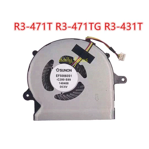CPU Cooling Fan For Acer R3-471T R3-471TG R3-431T DC5V 4PIN EF50060S1-C280-S99