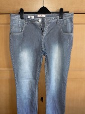 Street One used look Jeans gestreift 31 42 blau weiss Denim Love mit Elasthan