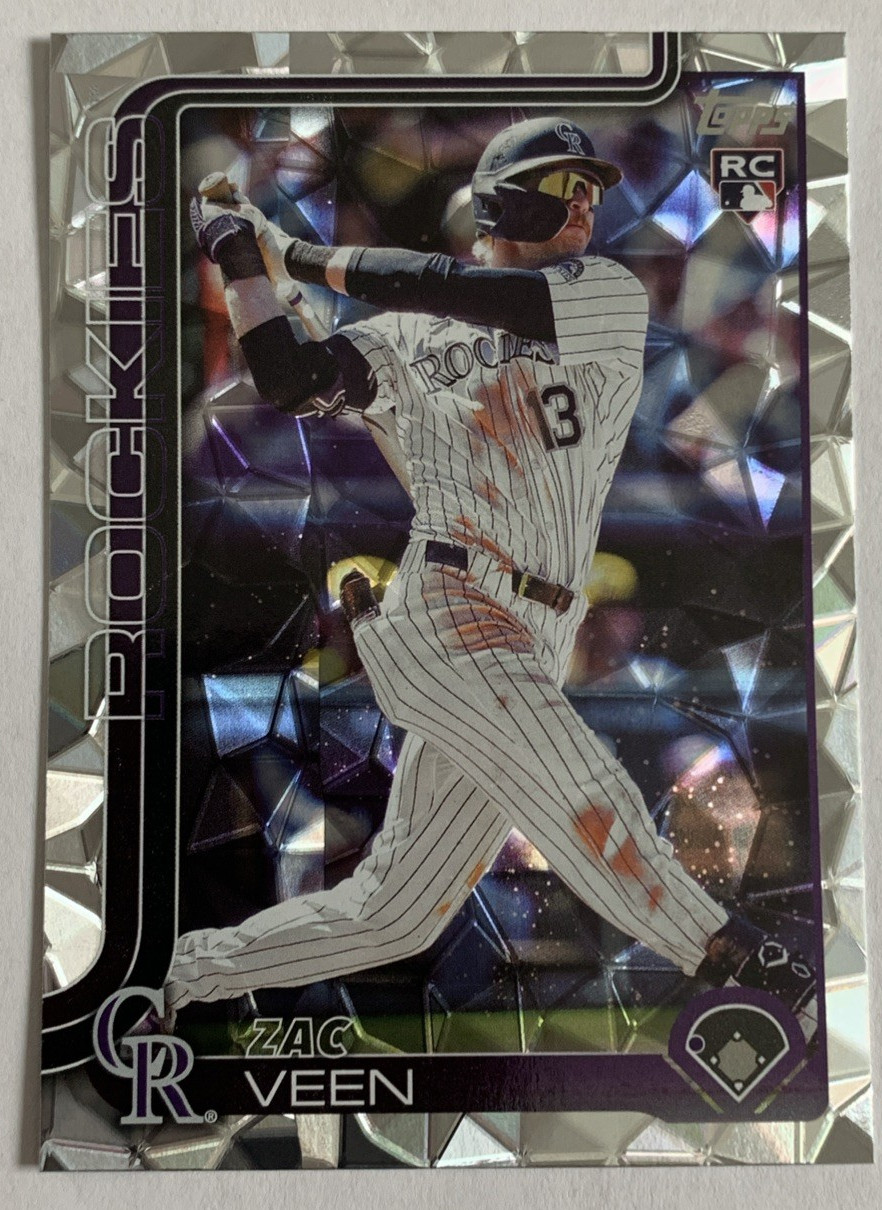 2025 Topps Update Rookie Diamante Foil Zac Veen Colorado Rockies US286
