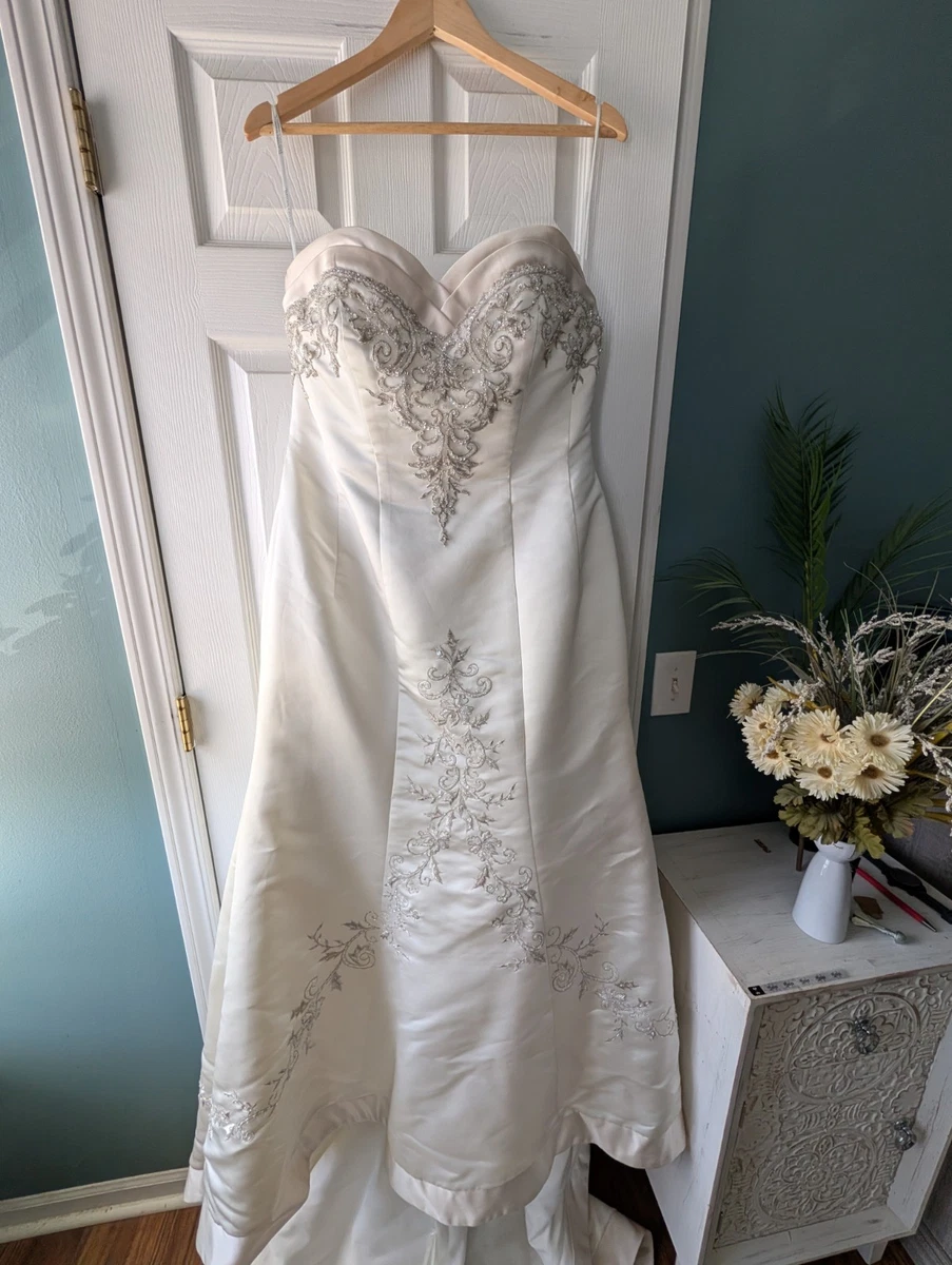 Embroidery Satin David's Bridal Wedding Dresses for sale | eBay