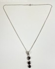 Sterling Silver Garnet Pendant Necklace 7.8g — photo 1