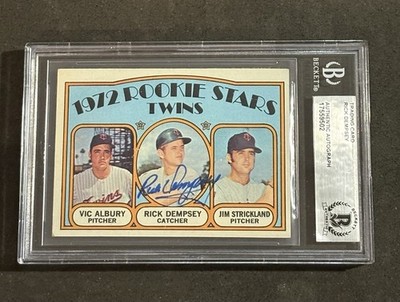 RICK DEMPSEY 1972 TOPPS ROOKIE SIGNED AUTOGRAPHED CARD #778 HI# BAS AUTHENTIC