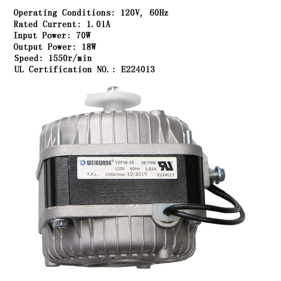 Versatile 120V Electric Fan Shaded Pole Motor - Long Life & High Performance - Image 4 of 4