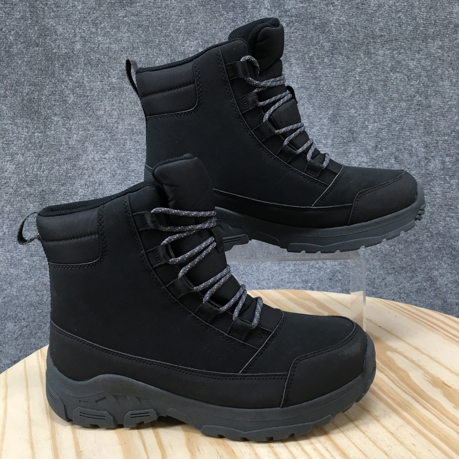 All in Motion Blaise Winter Snow Boots Men 9 Black Lace Up Waterproof Insulated
Opens in a new windo