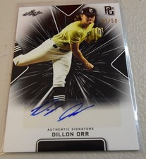 2021 Leaf Perfect Game National Showcase Auto Black SP/50 Dillon Orr #BA-DO1