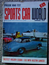 Sports Car World 1959 Jan Porsche 1600 Alvis Alfa Holden FJ Whitney Willard BRM 