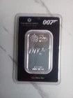 THE ROYAL MINT 1oz 999.9 FINE SILVER BAR 007 DIAMONDS ARE FOREVER UNOPENED MINT