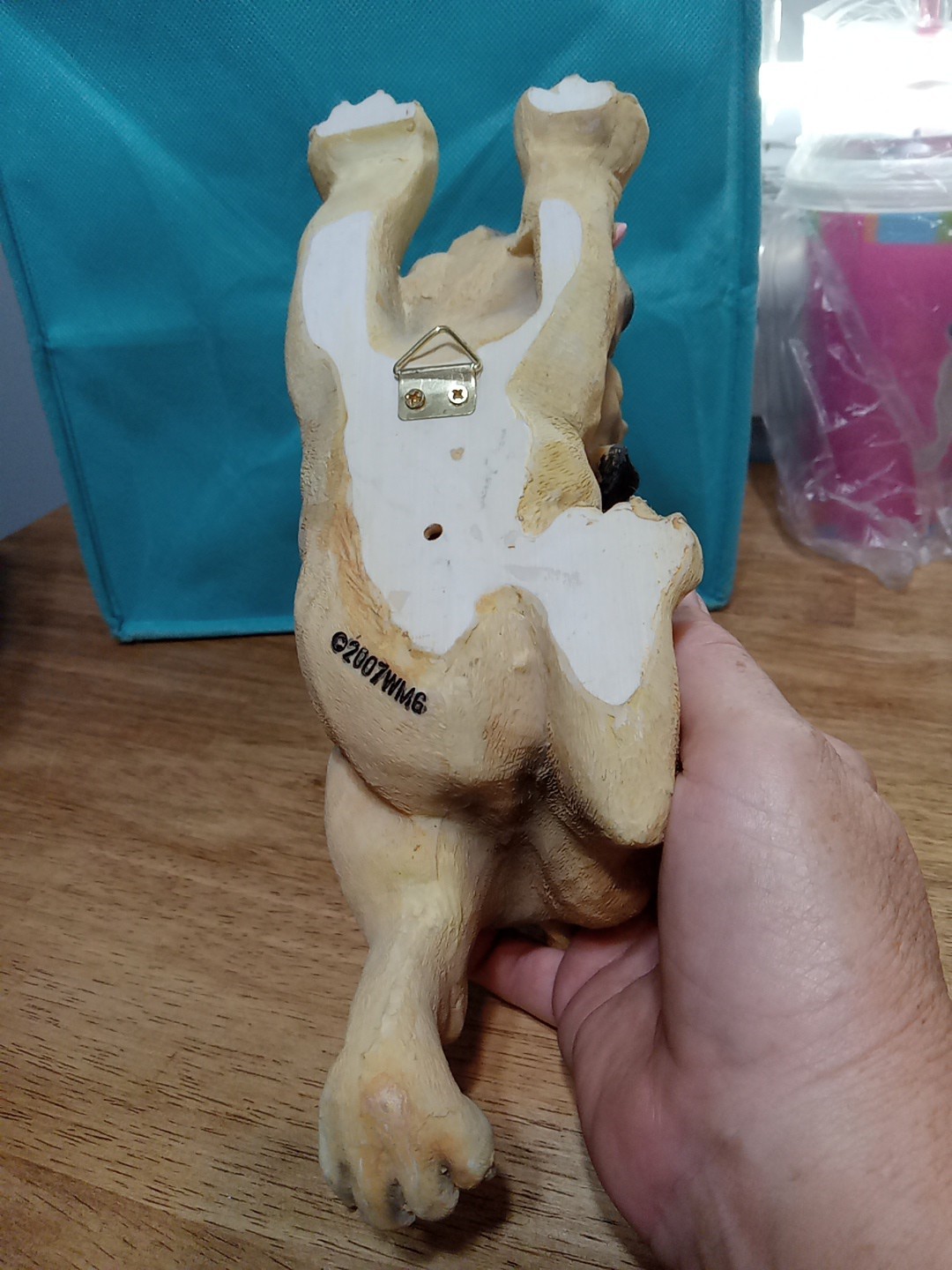 RARE Dog Puppy Pug Bulldog WMG 2007 Resin Wall Decor Hanger Unique Only 1.    B5