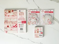 Prima Marketing Strawberry Milkshake Paper Pad, Ephemera Pks & Journaling Cards