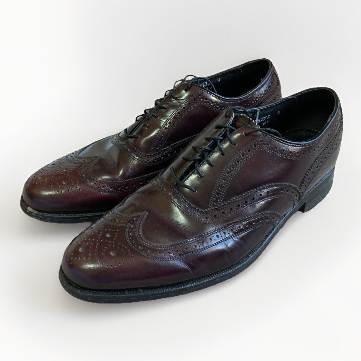 靴 60s Florsheim 93605 Kenmoor CORDOVAN6.5D Florsheim Imperial Kenmoor 93605 Shell Cordovan Wingtip 11d