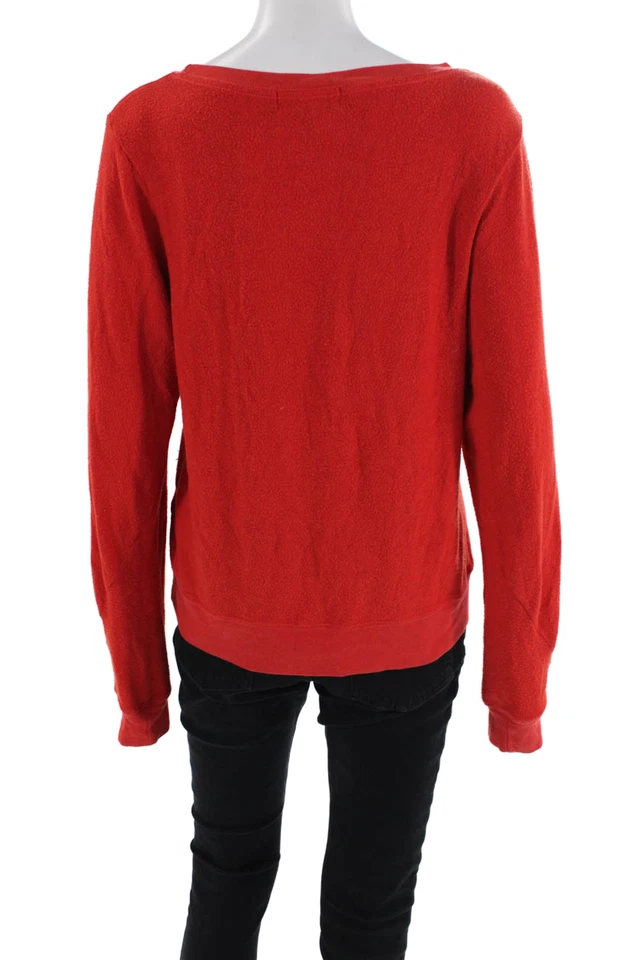 Suéter Pullover Wildfox Unisex Rojo Manga Larga Cuello Redondo Talla XS Foto 3 de 4