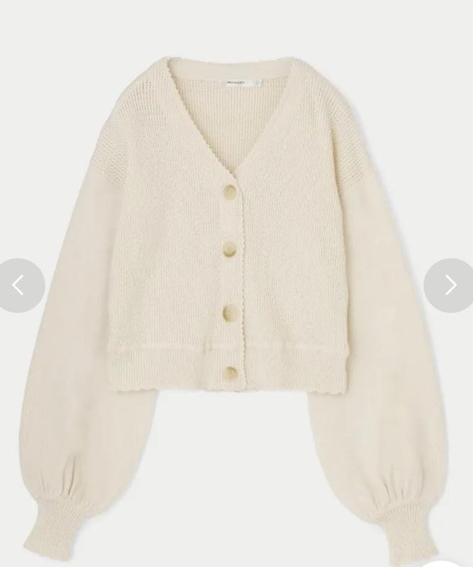 Women's short cardigan (ivory color) moussy size free