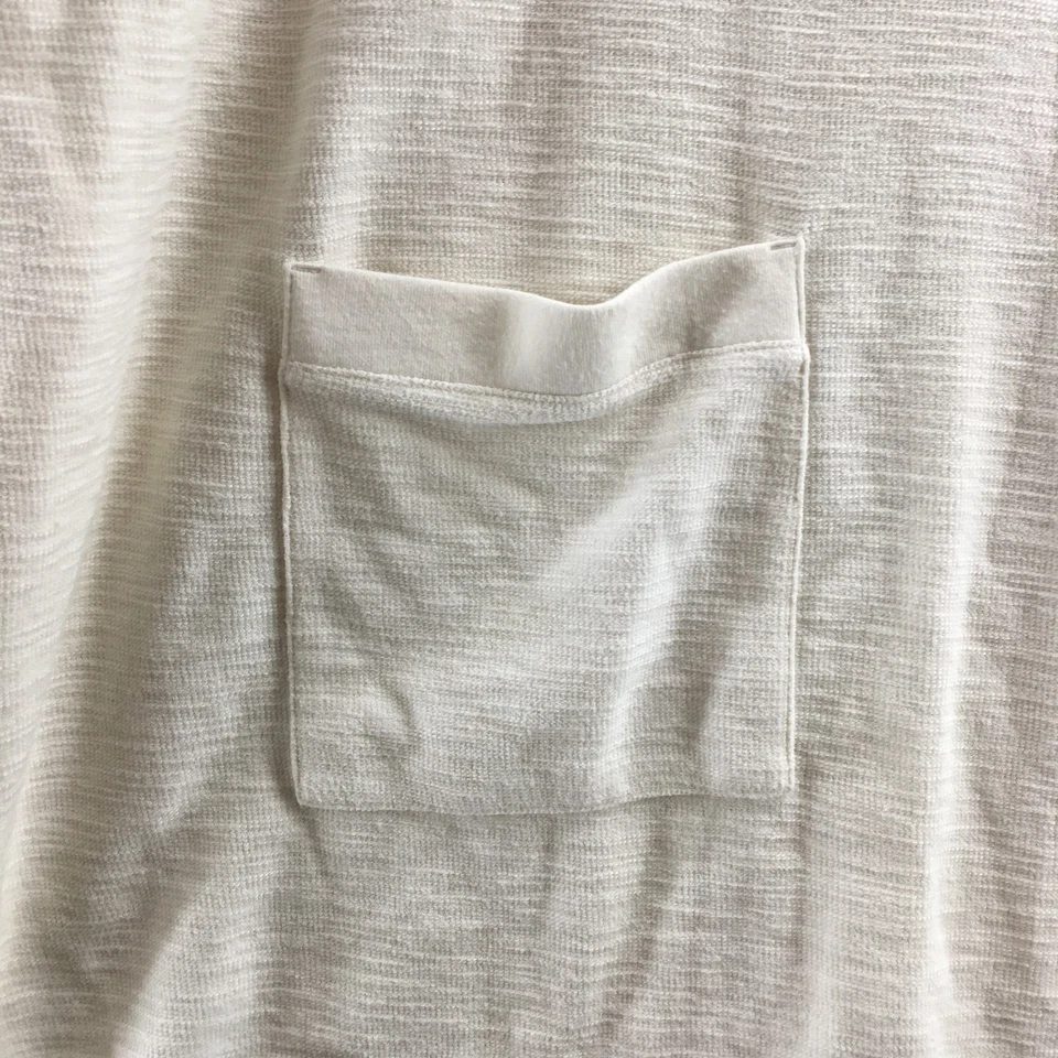 Moletom túnica feminino J.Jill XL branco mistura de algodão manga longa bolso gola redonda - Imagem 4 de 4