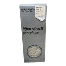 Vintage Sears Nice Touch Regular Pantyhose Antique White Size B