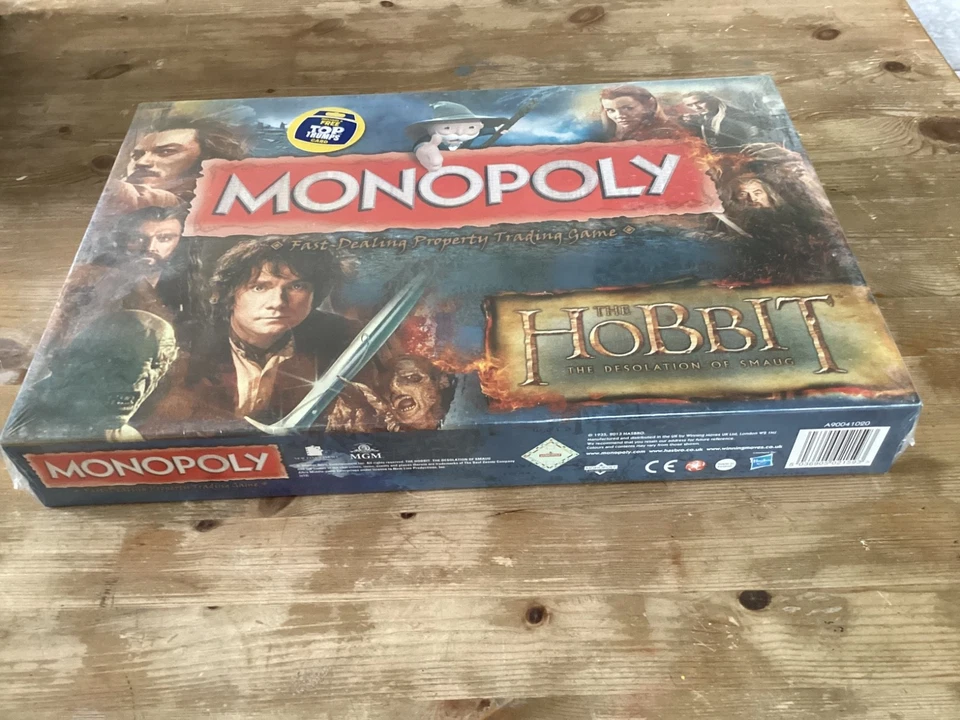 THE HOBBIT DESOLATION OF SMAUG MONOPOLY HASBRO 2013 SEALED STOCKROOM FIND - Image 2 of 4