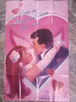 1987 Spider-Man Mary Jane Wedding Poster Annual #21 Romita Art