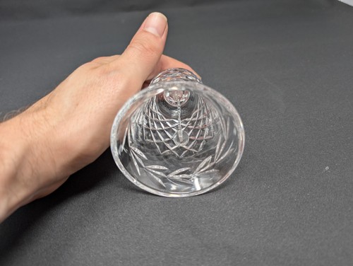 MINT! 4¾" Waterford of Ireland HANDBELL Glandore VINTAGE Crystal Bell - Picture 7 of 8