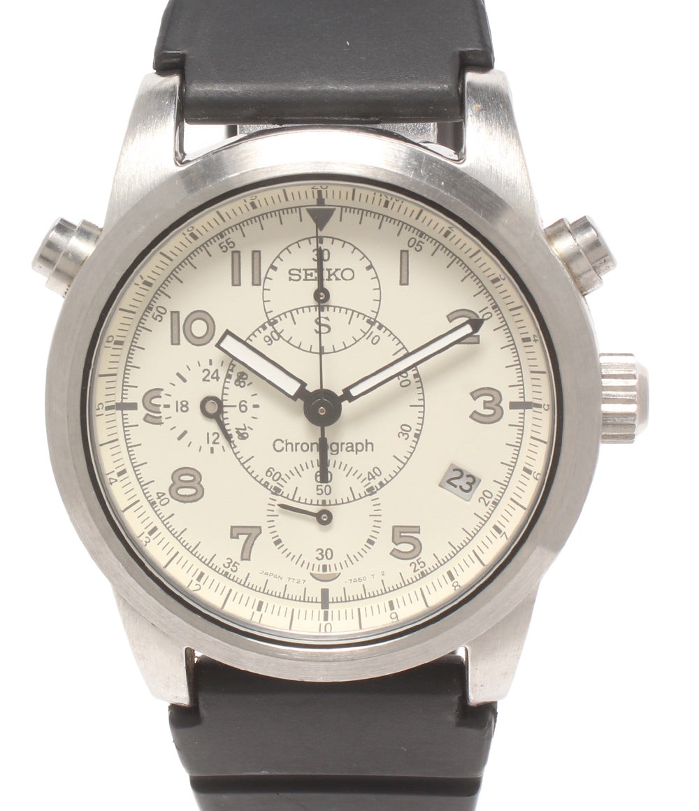 SEIKO SUS クロノグラフ 7T27-7A40 稼働品　電池新品 SEIKO SUS Bullhead 7T27-7A40 Date Chronograph Quartz Men's Watch