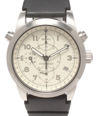 SEIKO SUS Bullhead 7T27-7A40 Date Chronograph Quartz Men's Watch