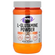 Now Foods L-Glutamine Powder 1 lbs 454 g GMP Quality Assured, Kosher, Vegan,
