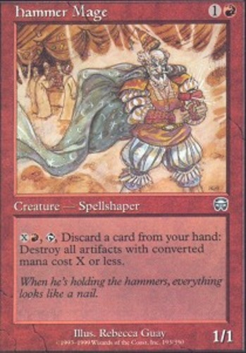 Hammer Mage - Foil LP, English MTG Mercadian Masques