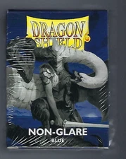 Dragon Shield Matte Non Glare  Blue (100) Shield Sleeves Free Shipping