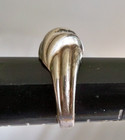 Vintage Sterling Silver Ring 80s y2k wrap shrimp x abstract curve shrimp modern — photo 2