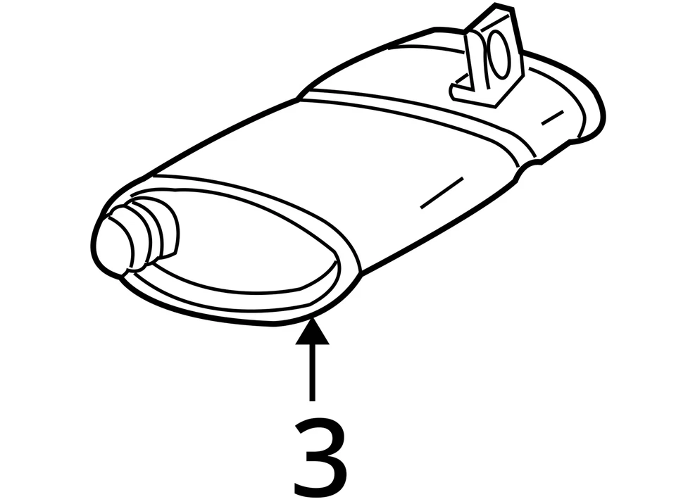 Chevrolet Pontiac Cavalier 1999-2005 silenciador Sunfire ASM EXH con cola Pi 89047810 Foto 3 de 3
