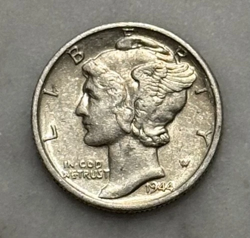 1944-D Mercury Dime - XF - Extremely Fine - 90% Silver