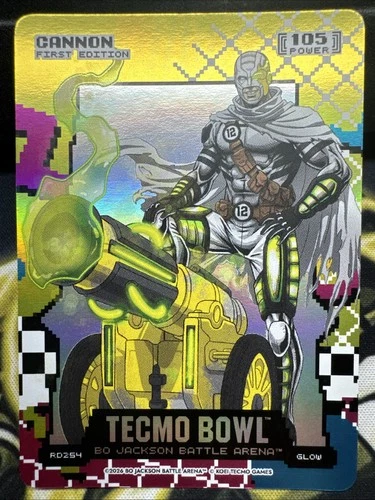 2026 Bo Jackson Battle Arena Tecmo Bowl Cannon 80\'s 8 Bit Rad Glow RD254