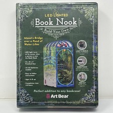 DIY Book Nook Kit Monet Wooden Puzzle Miniature House Bookshelf Gift Decor
