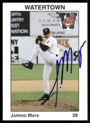 1996 Watertown Indians JARROD MAYS Signed Card autograph auto EL DORADO, MO