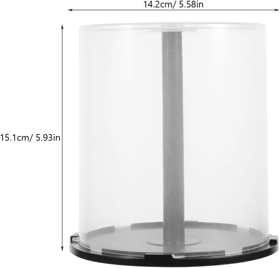 Clear Plastic DVD Storage Box, Holds 100 Discs, Media Organizer for Home/Office - Image 3 of 4