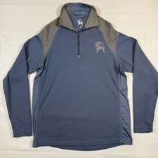 Backcountry Men’s 1/4 Zip Lightweight Pullover Sweater Jacket Medium Blue Gray