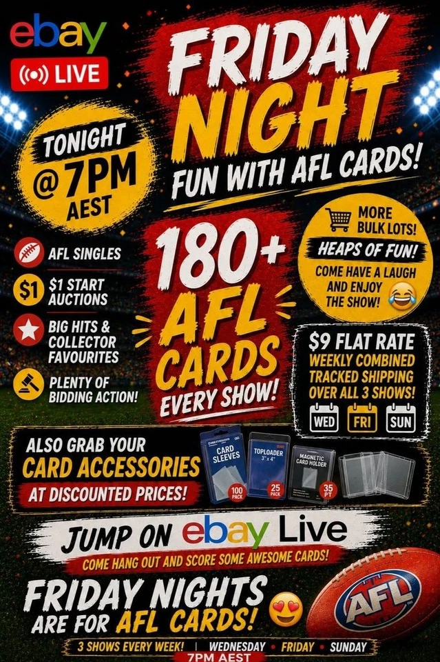 AFL CARD SINGLES - $1 START AUCTIONS