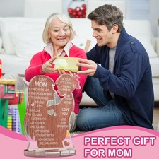 Gifts for Mom, Mom Birthday Gifts from Daughter,Acrylic Sign Plaque, Mothers Day