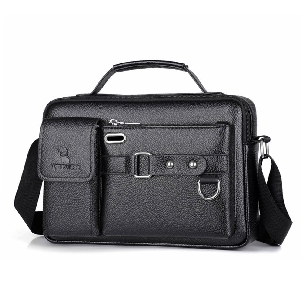 Laptop Shoulder Bag Zipped Document Messenger Briefcase Work Travel Office Strap
