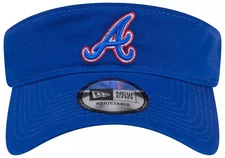 New Era Adult Atlanta Braves Blue Logo Visor- New with Tags Free Shipping
