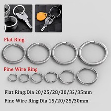 Split Key Rings 15/20/25/28/30/32/35mm Metal Flat Circular Keychain Connector