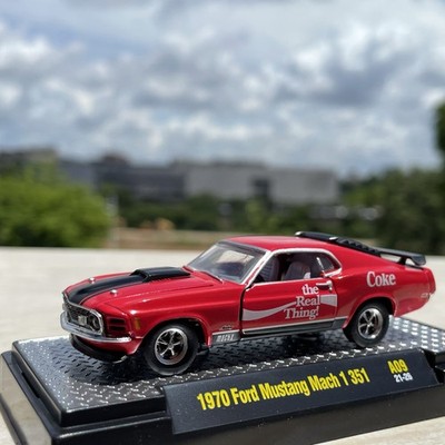 1/64 Scale 1970 Mustang Mach 1 Red Diecast Model, Alloy Collectible Car