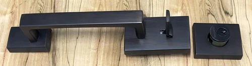 Baldwin LaJolia Keyed Entry Handleset Satin Black Finish