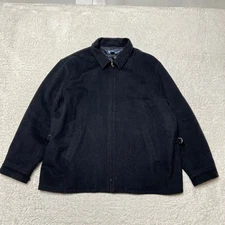 Vintage Polo Ralph Lauren Jacket Men 2XL XXL Black Wool Swing Top Quilted Lined