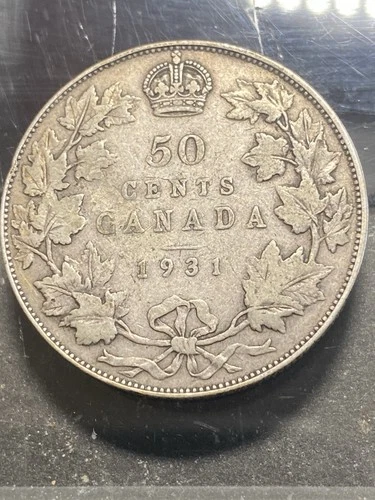 1931 Canada 50 Cents ~ L@@K Nice Problem Free Very-Good+ Condition