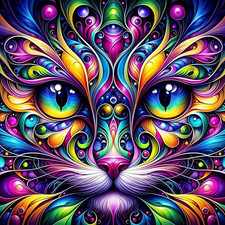 Cat Diamond Art Kits for Adults, 5D Cat Diamond Painting Kits, Animal Dimond Art