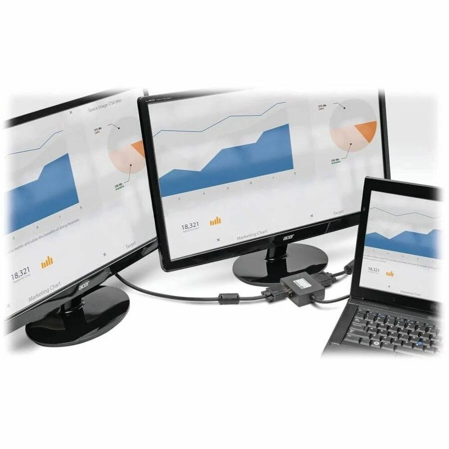 Eaton Tripp Lite Series 2-Port DisplayPort to VGA Hub, DP1.2, TAA - Image 3 of 4