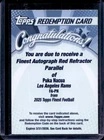 2025 Topps Finest Puka Nacua Auto Autograph Red Refractor #/5 Rams