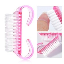 6 Pack Pink Nail Cleaning Brush Soft Bristle Manicure Pedicure Dust Remover