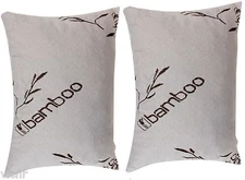 Set of King Shredded Memory Foam Pillow,100% Washable,Bamboo Polyester Cover,NEW