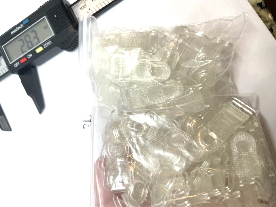 4pcs Clear Metal Garter Clip Lingerie Clasp W Suspender Connector 12mm Strap Foto 3 de 4