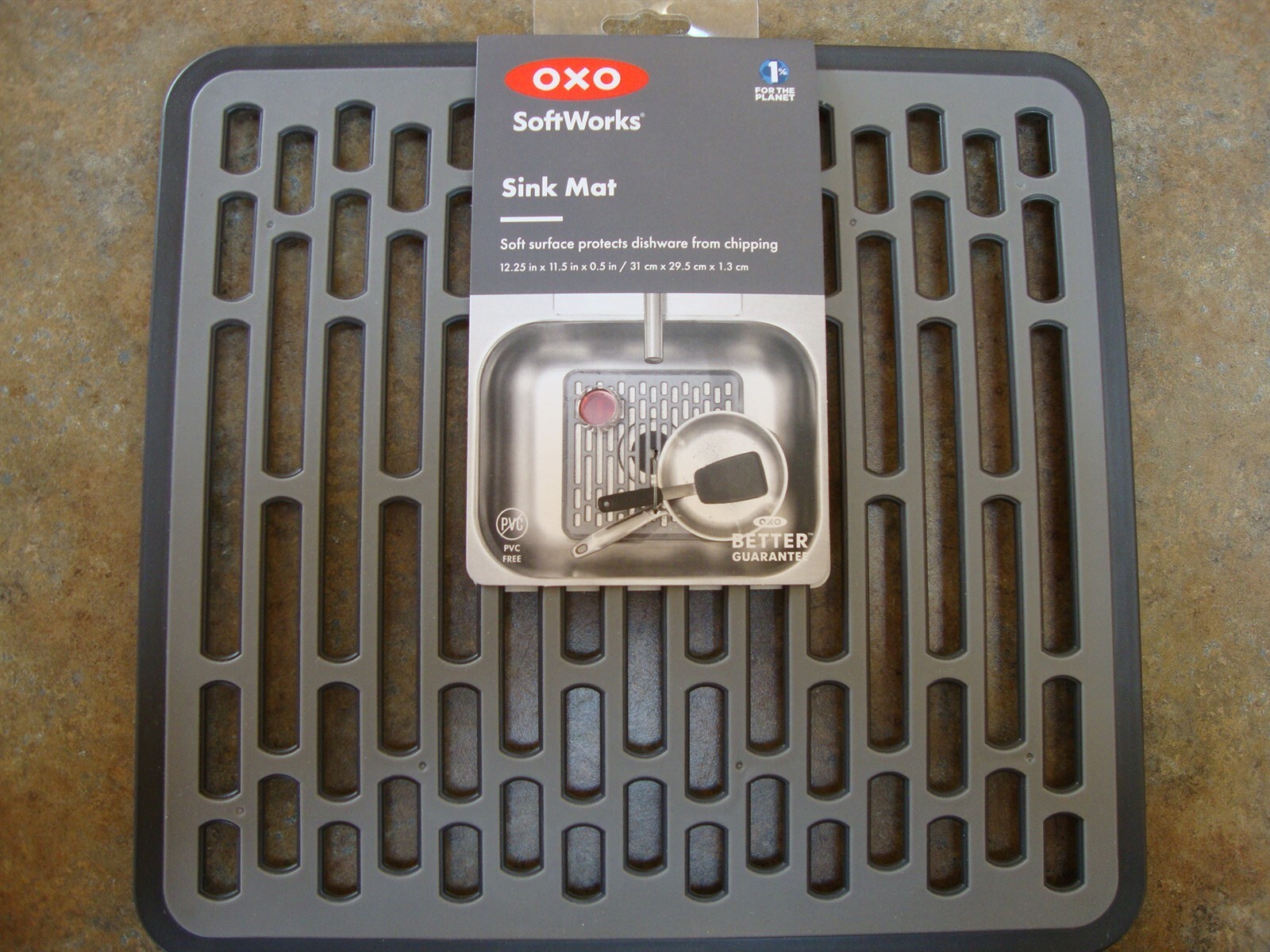 OXO Softworks PVC-Free Soft Surface Sink Mat 12.25 x 11.5 Inches